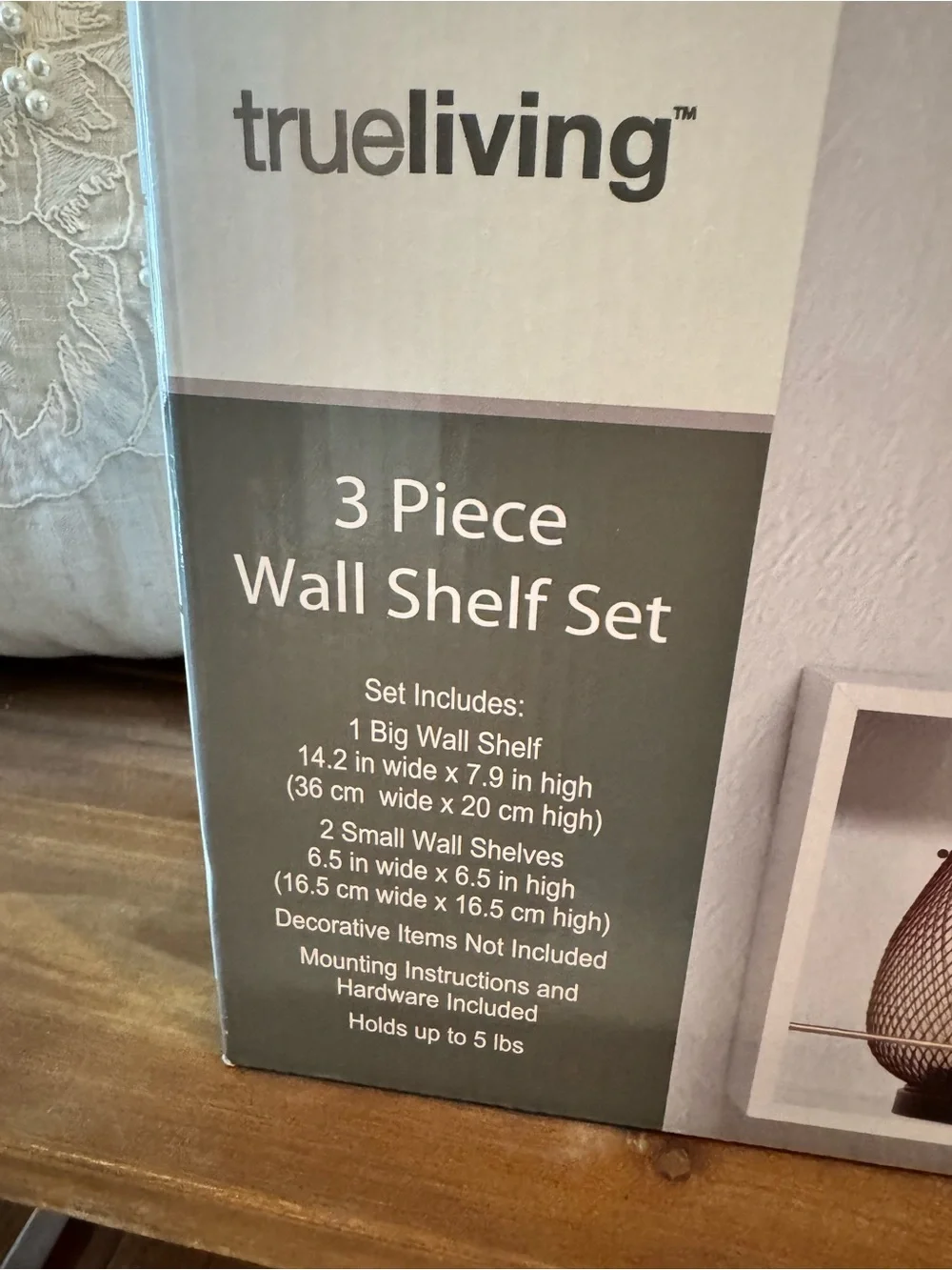 New! True Living 3 Piece Wall Shelf Set Very Stylish